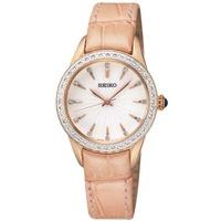 seiko ladies leather strap watch srz388p1