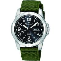 seiko mens solar strap watch sne095p2