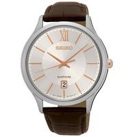 seiko mens brown watch sgeh55p1