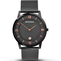 Sekonda Mens Black Strap Watch 1187