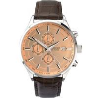 sekonda mens brown strap watch 1105