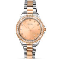 sekonda ladies temptations rose gold two plated bracelet watch 4254