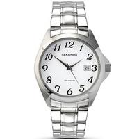 sekonda mens white dial watch 3952