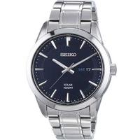 Seiko Men\'s Blue Solar Powered Steel Watch SNE361P1