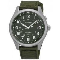 Seiko Mens Kinetic Green Fabric Watch SKA725P1