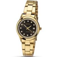Sekonda Ladies Gold Plated Stone Set Dial Bracelet Watch 2290