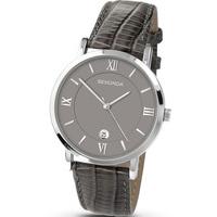 sekonda mens classic grey strap watch 3394