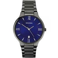 Sekonda Mens Equinox Dark Grey Blue Dial Bracelet Watch 1140