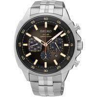 Seiko Mens Stainless Steel Solar Powered Chronograph Watch SSC511P9