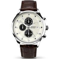 Sekonda Mens Brown Leather Chronograph Watch 1177
