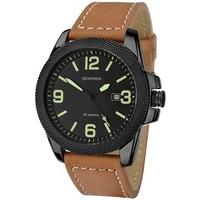 Sekonda Mens Brown Leather Strap Date Watch 1062