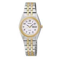 seiko ladies stainless steel solar powered watch sut116p9