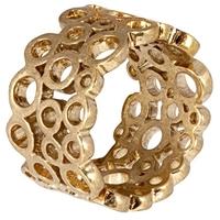 SENCE Champagne Gold Plated Bubbles Band Ring V099