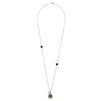 sence nugget silver plated round multi stone necklet v188