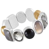 sence signature worn silver multi stone bracelet v315