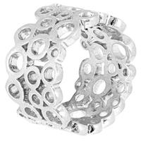 SENCE Champagne Silver Plated Bubbles Open Band Ring V098