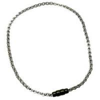 Seven Mens Black Steel Magnetic Necklace SMN0019