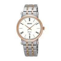 Seiko ladies Premier Two Tone 31mm Stainless Steel Watch