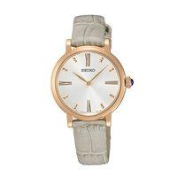 Seiko Ladies White Dial Rose Gold Plated Watch