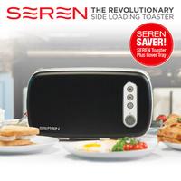 Seren Toaster & Matte Black Cover Tray