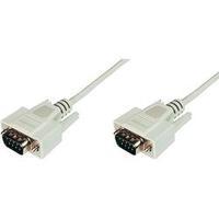 Series Cable [1x D-SUB-plug 9-pin - 1x D-SUB-plug 9-pin] 3 m Beige Digitus