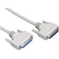 Series, Parallel Extension cable [1x D-SUB plug 25-pin - 1x D-SUB socket 25-pin] 10 m Grey Digitus