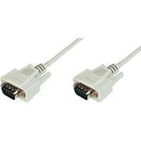 series cable 1x d sub plug 9 pin 1x d sub plug 9 pin 2 m beige digitus