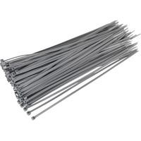 sealey ct30048p100s cable ties 300 x 48mm silver pack of 100