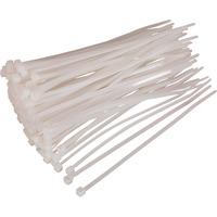 sealey ct15036p100w cable ties 150 x 36mm white pack of 100