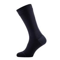 Sealskinz - Hydrostop Road Thin Mid Length Socks Black/Grey Medium