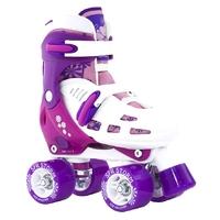 sfr storm ii adjustable quad roller skates pink