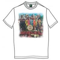 Sgt Pepper Mens White Vintage Print T-Shirt XX Large