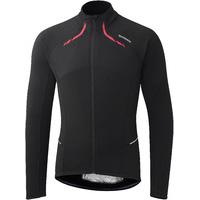 shimano performance thermal winter ls jersey black small