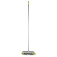 Shine Deluxe Broom Stiff with Handle Silver/Lime