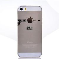 Shooting Wear Apple Pattern TPU Soft Cover for iPhone 5/5S