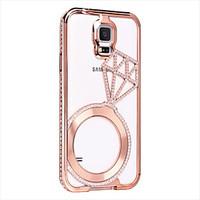 SHENGO Luxury Crystal Rhinestone Inlaid Style Metal Case for Samsung S5 I9600