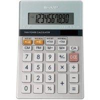 sharp el 331er semi desktop calculator silver