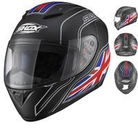 Shox Axxis Identity UK Matt Black Motorcycle Helmet