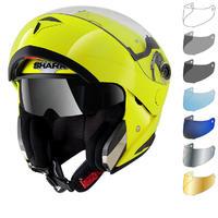 Shark OpenLine High Visibility Flip Front Motorcycle Helmet & Visor