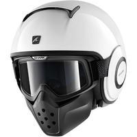 shark drak blank open face motorcycle helmet with goggle amp mask kit