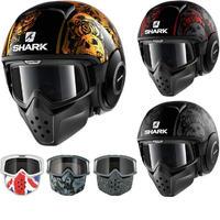 Shark Drak Sanctus Open Face Motorcycle Helmet with Goggle & Mask Kit