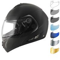 shark openline pinlock dual black flip front motorcycle helmet amp vis ...