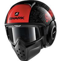 Shark Drak Tribute RM Open Face Motorcycle Helmet with Goggle & Mask Kit