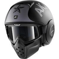 Shark Drak Soyouz Open Face Motorcycle Helmet with Goggle & Mask Kit