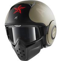 Shark Drak Soyouz Open Face Motorcycle Helmet with Goggle & Mask Kit