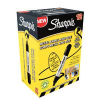 Sharpie Metal Perm Marker Lrg Chisel Blk - 12 Pack