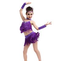 shall we latin dance outfits children performance spandex polyester cu ...