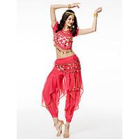 Shall We Belly Dance Outfits Women Chiffon 3 Pieces Top/Scarf/Pants