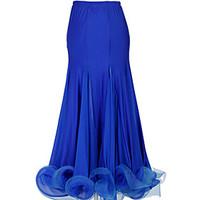 Shall We Ballroom Dance Skirts Women Performance / Training Spandex / Crepe Ruched 1 Piece 7 Colors