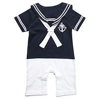 Short Sleeved Romper Navy Anchor...